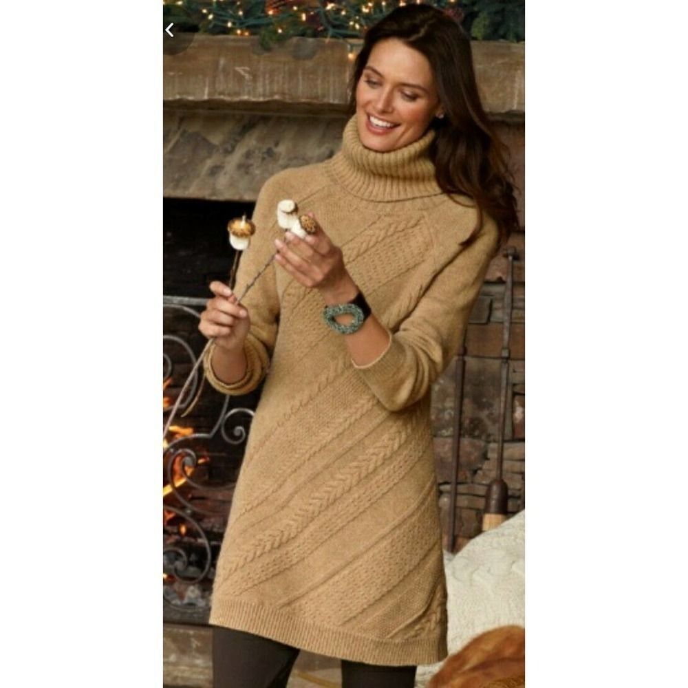 Soft Surroundings Sweater Dress Cable Knit
